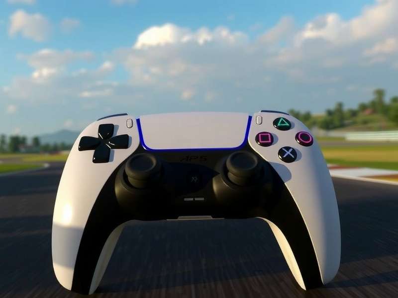 Close-up of a PlayStation 5 DualSense controller in a player's hands