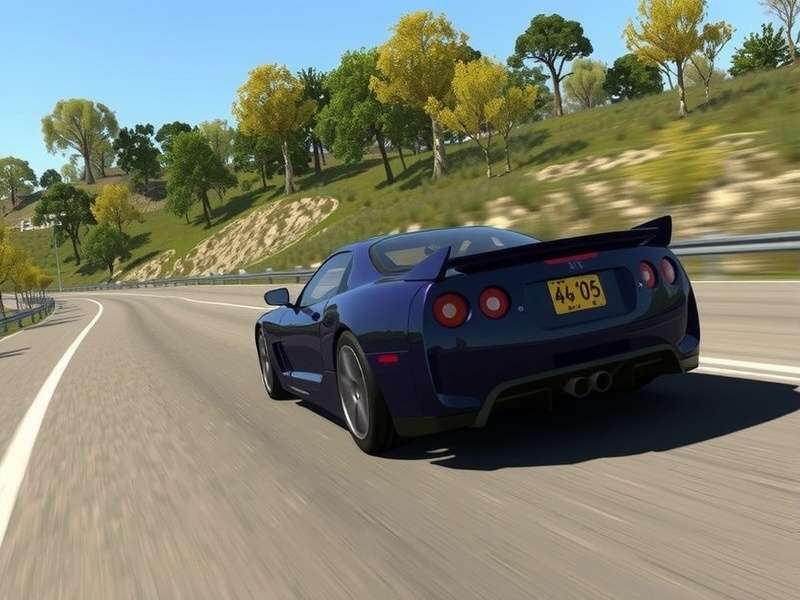 A high-end Gran Turismo PC racing simulator setup with steering wheel and triple monitors