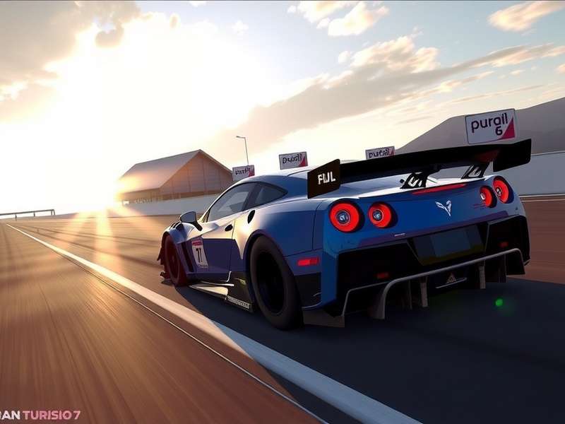 Gran Turismo 7 gameplay screenshot showcasing a detailed car on a race track