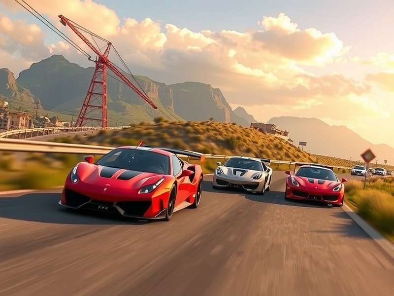 Gran Turismo 7 screenshot showcasing a dramatic sunset race on the Nürburgring