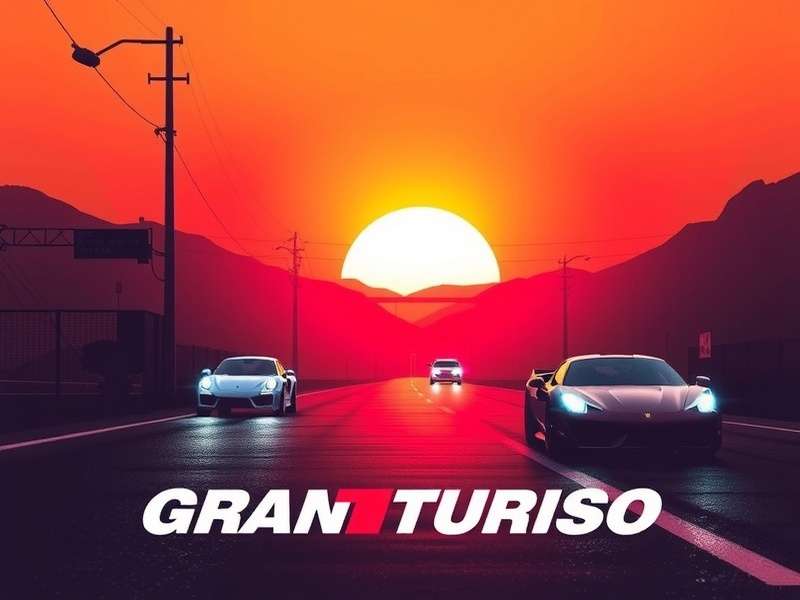 Official poster for the dubbed Gran Turismo film featuring racing cars and drivers