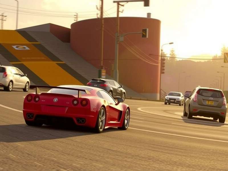 Gran Turismo Movie concept art showing a racing car on track