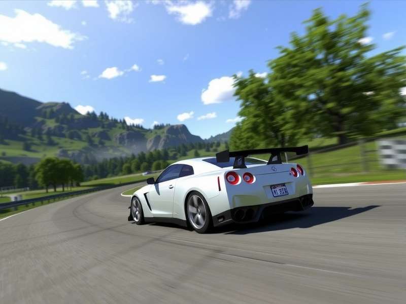 Gran Turismo 7 gameplay screenshot showing realistic car and track