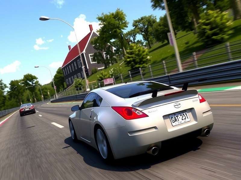 Gran Turismo 4 Photo Travel mode example with a classic car