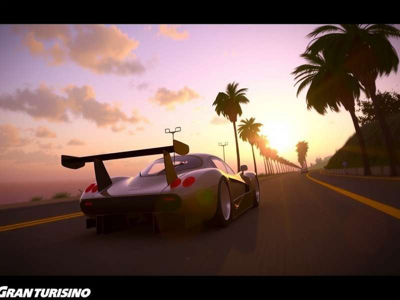 Screenshot from Gran Turismo movie trailer showing a race car in action