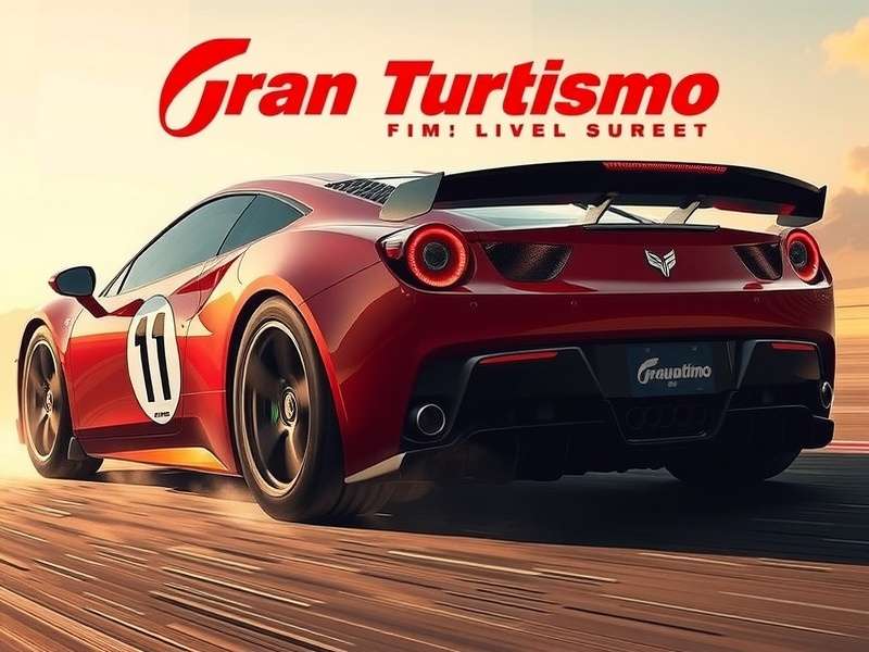 Gran Turismo Film Poster featuring a race car and driver