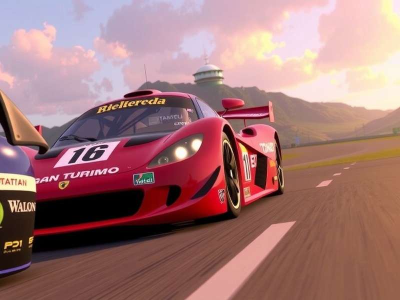 Gran Turismo racing scene with diverse drivers