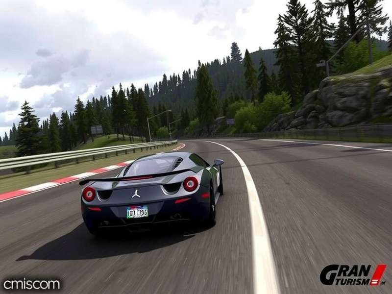 Gran Turismo concept car on a race track