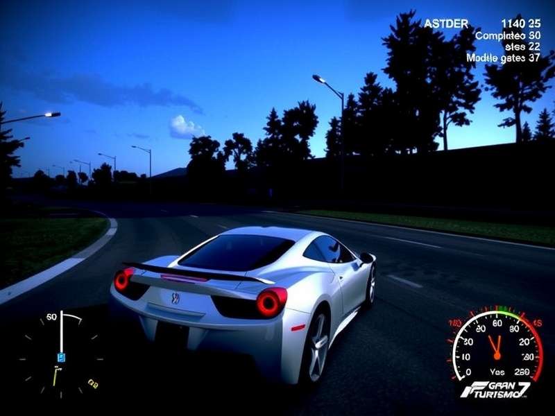 Gran Turismo 7 PC gameplay screenshot showing a high-speed race
