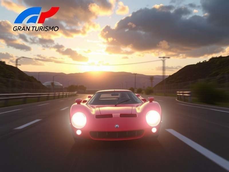 Official poster for the Gran Turismo film featuring racing cars and actors