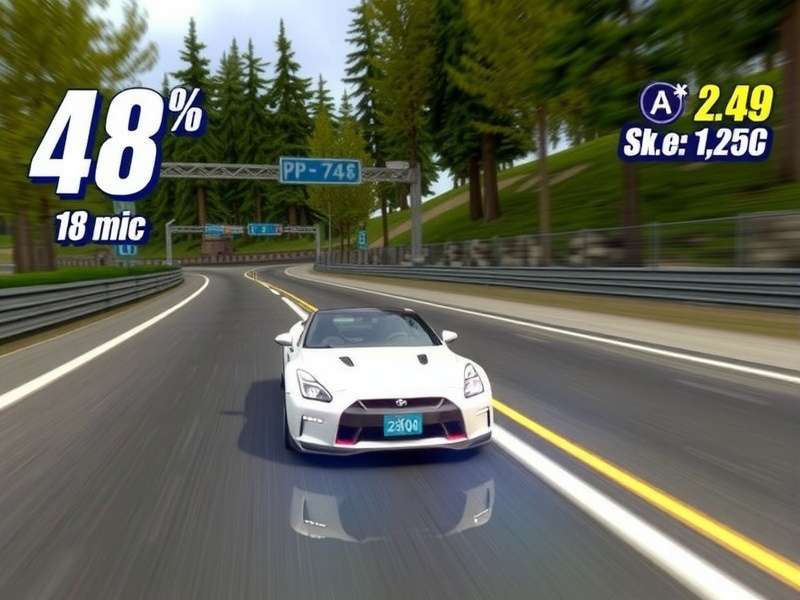 Gran Turismo 7 Music Replay interface showing waveform synced to gameplay