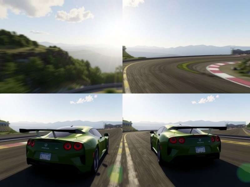 Two players competing in Gran Turismo 7 split-screen mode on a large TV, showing intense racing action