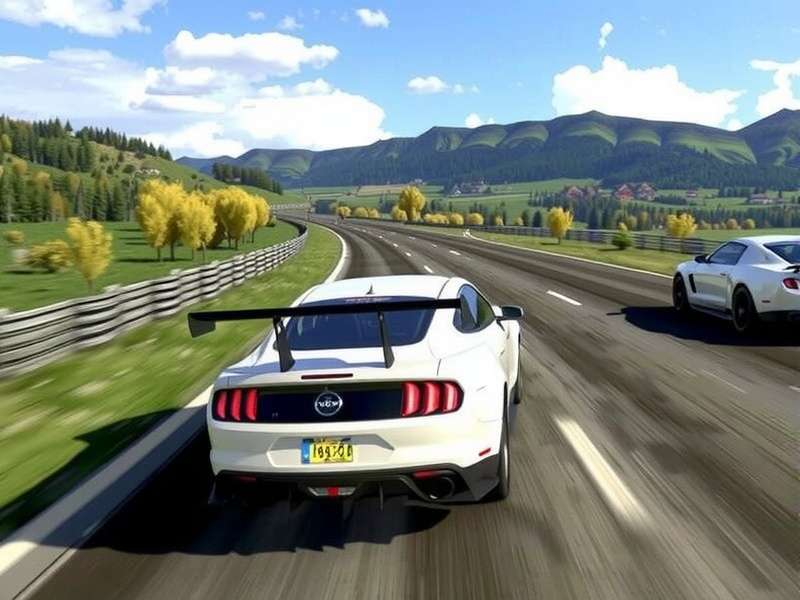 Gran Turismo 7 gameplay screenshot showcasing a hypercar on a scenic track