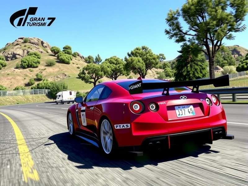 Gran Turismo 7 Spec 3 gameplay on PS5 showing a racing car on track