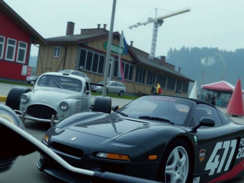 Gran Turismo Film – The iconic race car on track under dramatic lighting