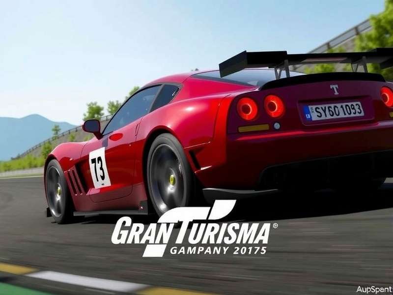 Gran Turismo movie poster with race car on track – Nonton Film Gran Turismo Sub Indo