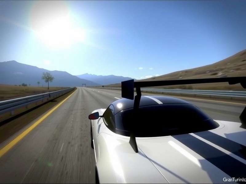 Gran Turismo 7 PS5 gameplay showing a race start with multiple supercars on track