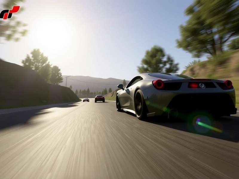 Gran Turismo film racing scene with dynamic motion blur